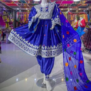 Afghani frock with shawl and trouser