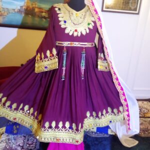 Newly designed Princess gorgeous Afghani frock with meticulous handiwork