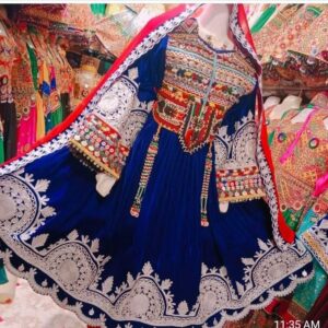 Afghani embroidered Velvet frock with trouser and embroidered shawl #EthnicFashion