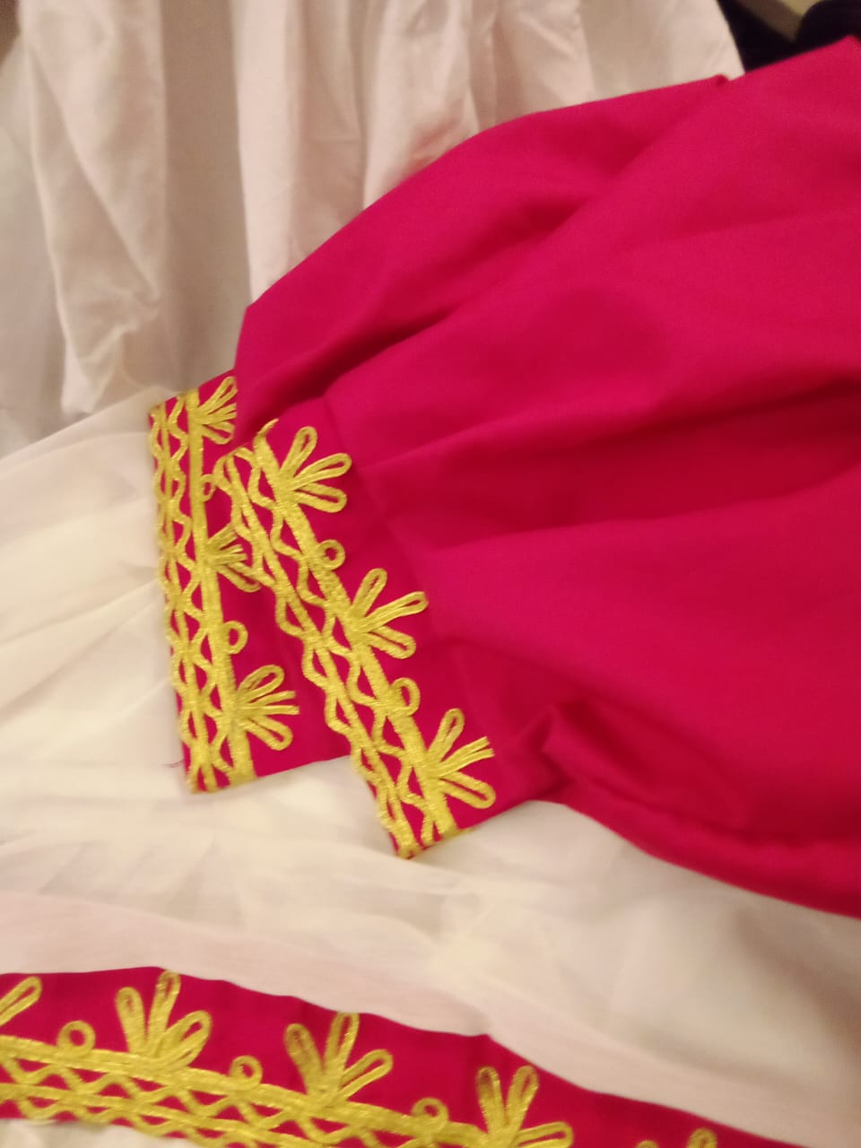 White Afghani frock with Shawl and Trouser & TWO FREE EXTRA SHAWALS, with exquisite look made for special occasions - Image 3