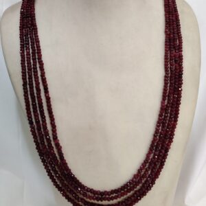 Genuine Spinal Ruby Necklace, Singal Strand