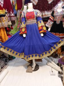 Gorgeous Blue Afghani frock on dummy