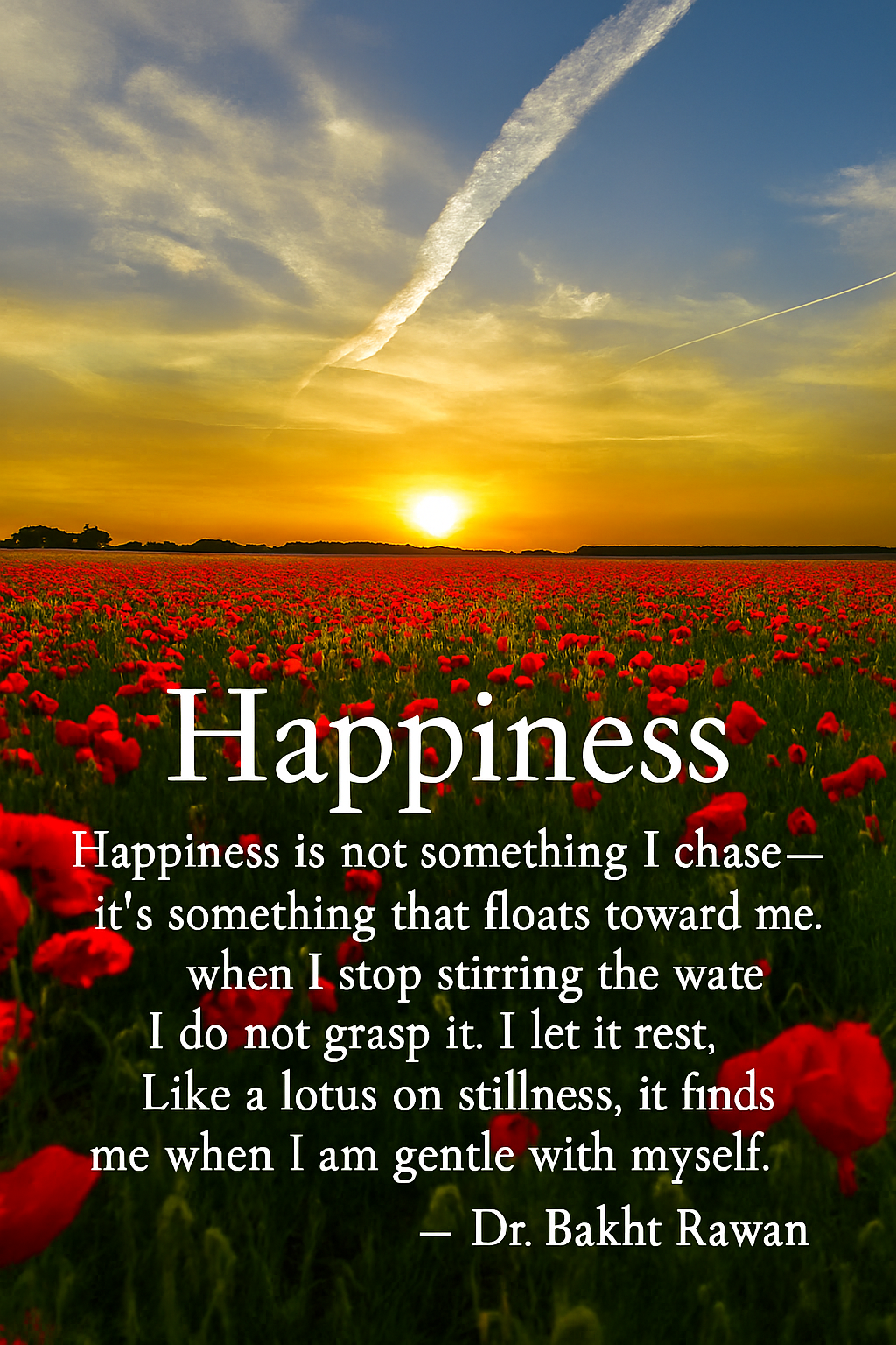 The Quiet Pursuit of Happiness: Sunset Over Poppies