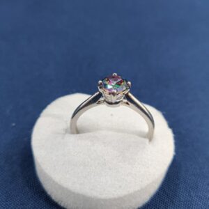 Original Gemstone Ring in 925 Rhodium Silver