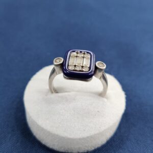 Natural Gemstone Ring in 925 Italian Rhodium Silver