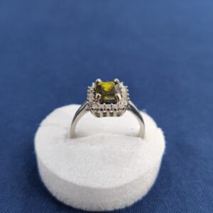 Natural Gemstone Ring in 925 Italian Rhodium Silver