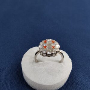 Natural Gemstone Ring in 925 Itlian Rhodium Silver