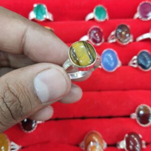 Sulemani Aqeeq Ring in 925 Italian Rhodium Silver