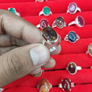 Sulemani Aqeeq in 925 Italain Rhodium Silver