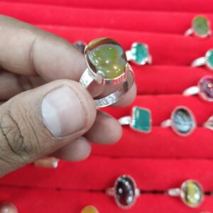 Sulemani Aqeeq Ring in Italina 925 Rhodium Silver