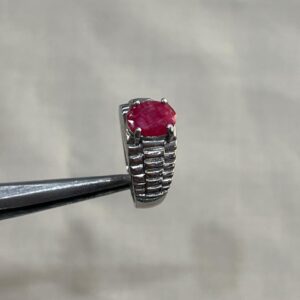 Natural Gemstones Ring In Italian Silver Ring with Rhodium For Life Long Durability