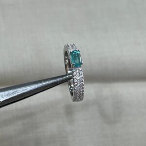 Natural Sapphire Ring In Italian Silver 925, With Rhodium Polish For Life Long Durability And Water Resistance