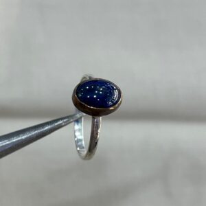 Natural Sapphire Gemstone Ring In Italian Silver With Rhodium Polish For Water Resistance And Life Long Durability